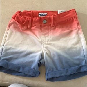 Girls red white and blue shorts